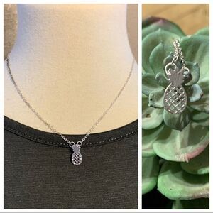 Dainty Pineapple Silver Necklace Choker